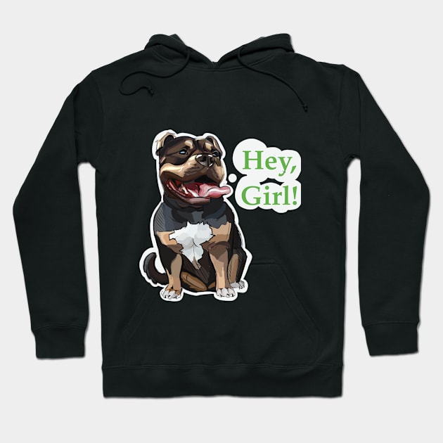 Hey, girl! Bulldog is my friend! Hoodie by JulietFrost